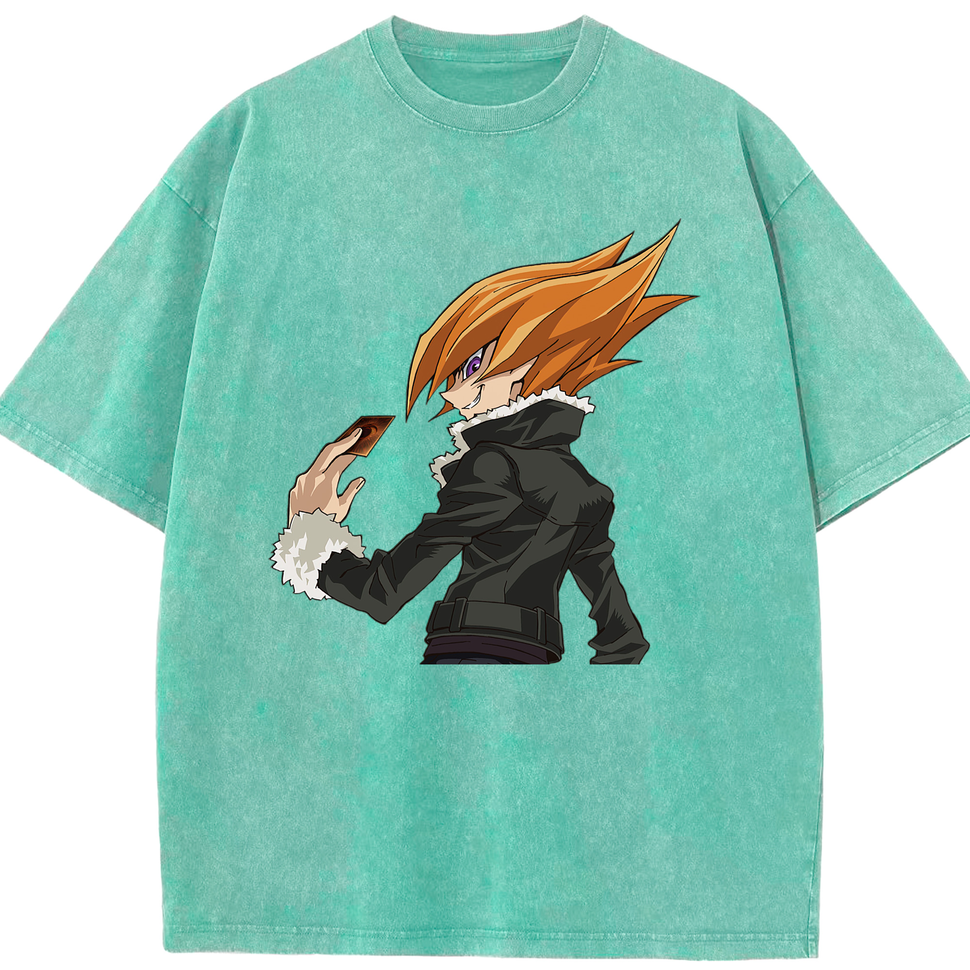 （画像用） 遊☆戯☆王 Yu-Gi-Oh! 綿100% ヴィンテージ風 半袖Tシャツ（フロントプリント）